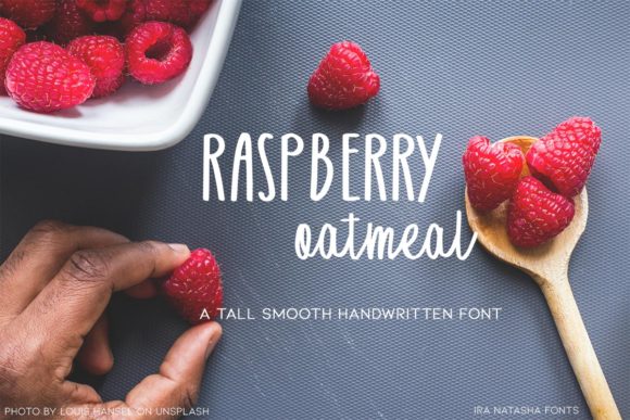 Raspberry Oatmeal: A Versatile Script Font for Crafters and Designers