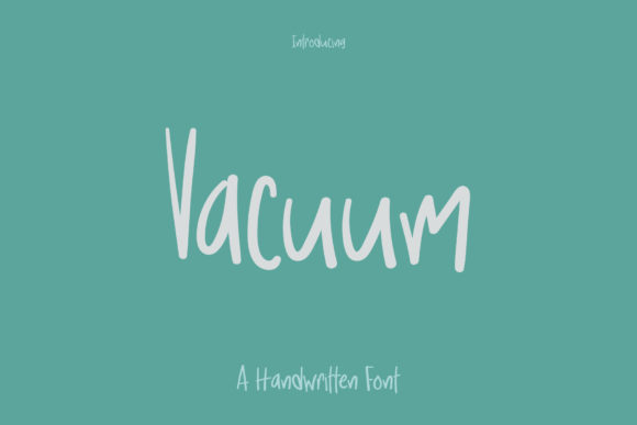 Vacuum: A Handwritten Font for Creative Web Design